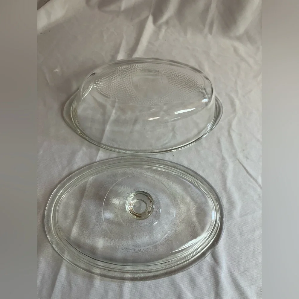 Glasbake Clear Glass Casserole Dish with Lid